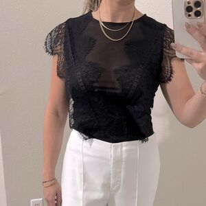 Sheer lace bodysuit Zara